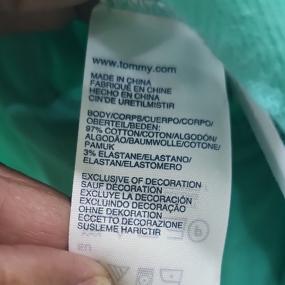 NWT Tommy Hilfiger Blue Dress Girls Sleeve Fitted Polo Shirt - Picture 8 of 8